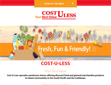 Tablet Screenshot of costuless.com